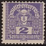 Austria - 1920 - Numeros - 2 H - Violeta - Austria, Mercury - Scott P29 - 0
